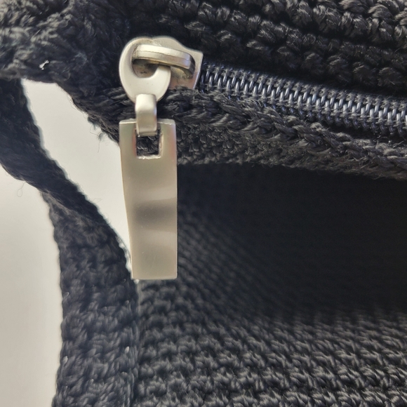 Worthington Vtg Boho Vintage Crossbody Foldover Flap Small Black Purse - Picture 7 of 11